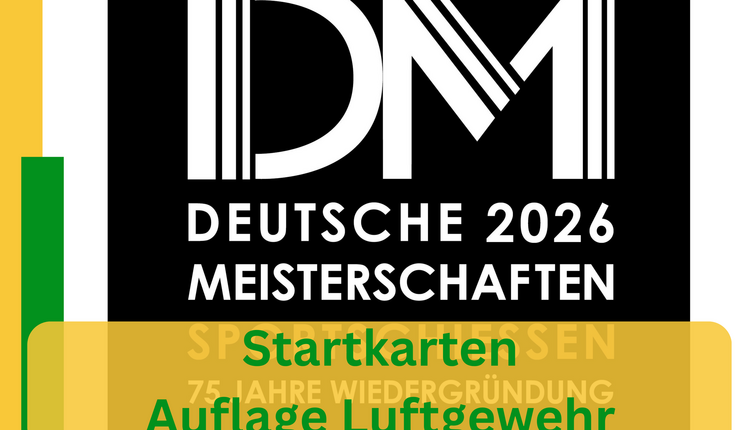 Startkarten Deutsche Meisterschaften Auflage Luftgewehr Dortmund