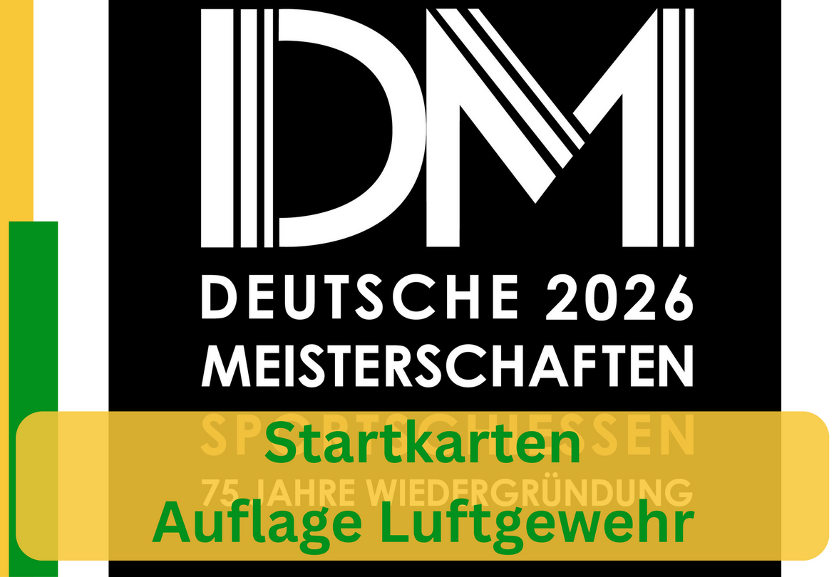 Startkarten Deutsche Meisterschaften Auflage Luftgewehr Dortmund