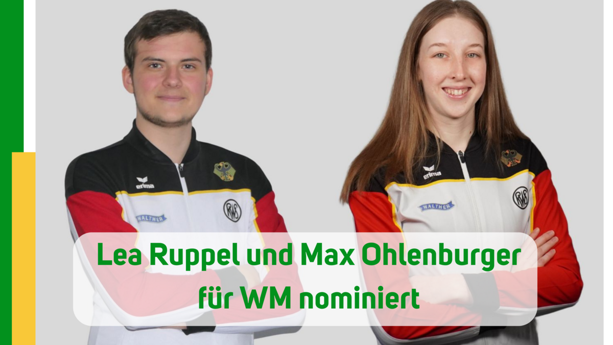 Max Ohlenburger und Lea Ruppel wurden für die WM in Kairo nominiert