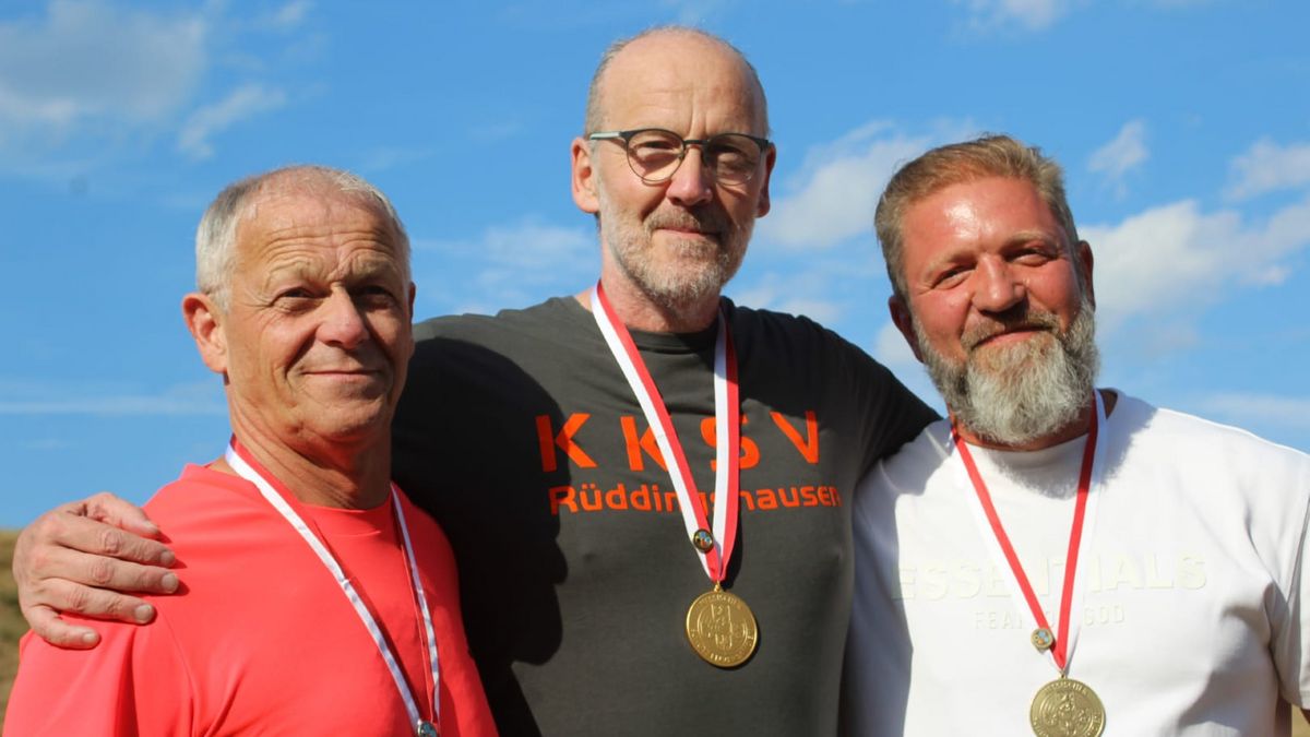 Die Doppeltrap-Sieger bei den Herren III: (von links) Martin Pfundstein, Hessenmeister Michael Eck und Marek Lach. (Foto: privat)