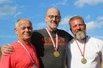 Die Doppeltrap-Sieger bei den Herren III: (von links) Martin Pfundstein, Hessenmeister Michael Eck und Marek Lach. (Foto: privat)