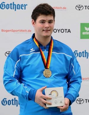 Gianluca De Silvio gewann die Bronzemedaille mit dem Compoundbogen in der Jugendklasse. (Foto: Werner Wabnitz)