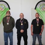 Die Sieger mit der 9mm-Pistole bei den Herren I: (von links) Andre Langer, Mario Bläser und ANdreas Bingel. (Foto: Frank Sczeburek)