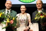 Daniela Schäfer ist die neue Landesschützenkönigin. Sie gewann vor Jörg Frömel links und Frank Fingerhut. (Foto: Werner Wabnitz)