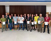 Die Teilnehmerinnen und teilnehmer der Hessenmeisterschaften Ordonnanzgewehr 2026 in Leun an der Lahn. (Foto: Tanja Frank)