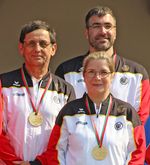 Reiner Holla im siegreichen Magenta-Team zusammen mit Ute Gretz und Michael Sturm. (Foto: Sigrid Baumann)