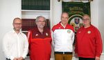 Landes-Gewehrtrainer verabschiedet: (v.l.) HSV-Geschäftsführer René Ullrich, Sportleiter Otmar Martin, der bisherige Landes-Gewehrtrainer Bill Murray und Jugendleiter Stefan Rinke. (Foto: Lutz Berger)