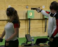 Doreen Vennekamp und Christian Reitz beim Mixed Team Wettbewerb bei der Weltmeisterschaft in Kairo. (Foto: DSB)