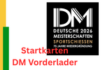 Startkarten Deutsche Meisterschaften Vorderlader