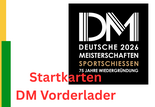 Startkarten Deutsche Meisterschaften Vorderlader