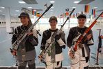 Katrin Grwabowski (Mitte) sicherte sich die Goldmedaille im Dreistellungskampf der Juniorinnen. Silber ging an Brianna Grasberger, Bronze an Xenia Mund. (Foto: Westfälischer Schützenverband) 