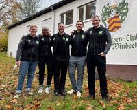 Die zweite Luftpistolen-Mannschaft des SV Falke Dasbach: (von links) Jane Henz, Marie Himmelheber, Jörg Bommersheim, Stefan Remmert u. Sven Löhr. (Foto: SV Falke Dasbach)