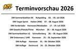 Termine Deutsche Meisterschaften 2026 veröffentlicht