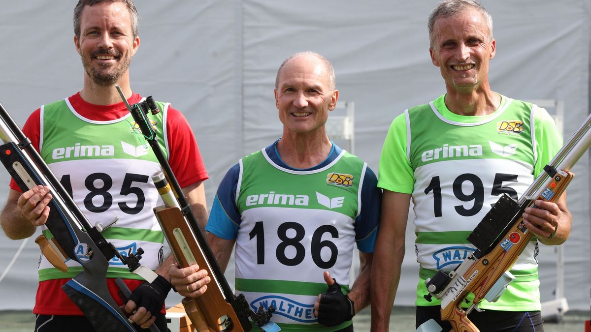 Bronze für Andreas Tempelfeld (rechts), es siegte Stephan Werner (Mitte) vor Markus Furtner (links). (Foto: Werner Wabnitz)