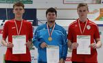 Die Erstplatzierten der Compound-Jugendklasse - (von links) Oliver Funk, Gianluca De Silvio und Julian Rode. (Foto: Werner Wabnitz)