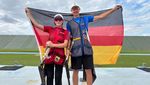 Mächtig stolz über den Europameistertitel Skeet Duet Junioren: Emilie Bunden und Vladislav Poddubskiy. (Foto: DSB)