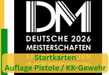 Startkarten Deutsche Meisterschaften Auflage Pistole / KK-Gewehr