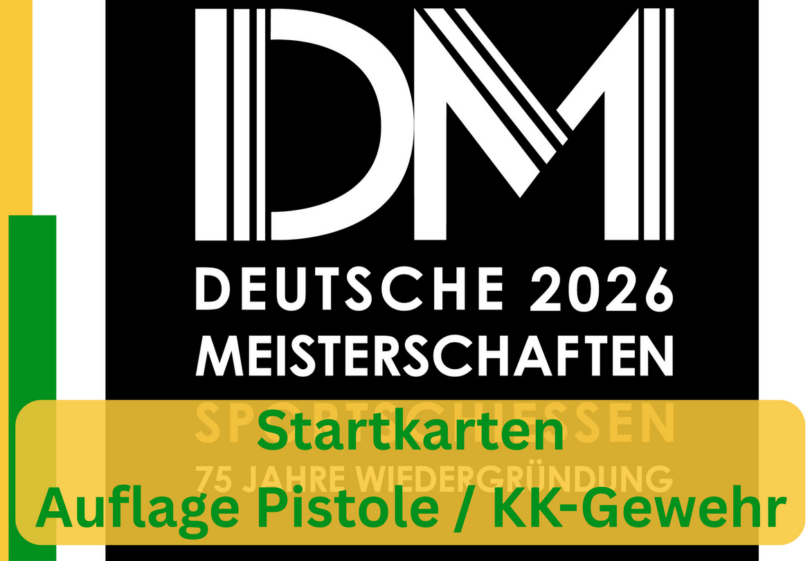 Startkarten Deutsche Meisterschaften Auflage Pistole / KK-Gewehr
