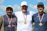 Die Sieger im Universaltrap bei den Herren: (von links) Mohammed Awez, Tamer Savas und Dennis Kurz. (Foto: privat)
