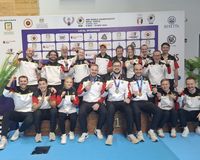 Das deutsche Schnellfeuerpistolenteam wird Weltmeister in Kairo. (Foto: DSB)