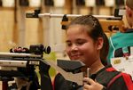 Philia Fröhlich vom KKSV Wabern gewann mit dem Lichtgewehr nicht nur eine Bronzemedaille bei der Deutschen Meisterschaft Lichtschießen, sie trug mit ihrer Leistung auch entscheidend zur Mannschafts-Bronzemedaille für ihren Heimatverein bei. (Foto: Lutz Berger)