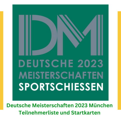 DM 2023 in München: Teilnehmerlisten und Startkarten