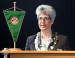 Präsidentin Tanja Frank eröffnet die Delegiertenversammlung. (Foto: Werner Wabnitz)