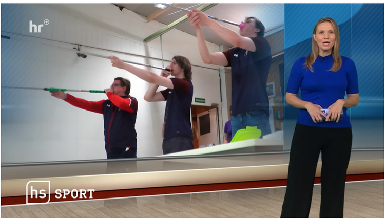 Blasrohrsport in der „Hessenschau Sport“ – Familie Buckler gibt Einblicke