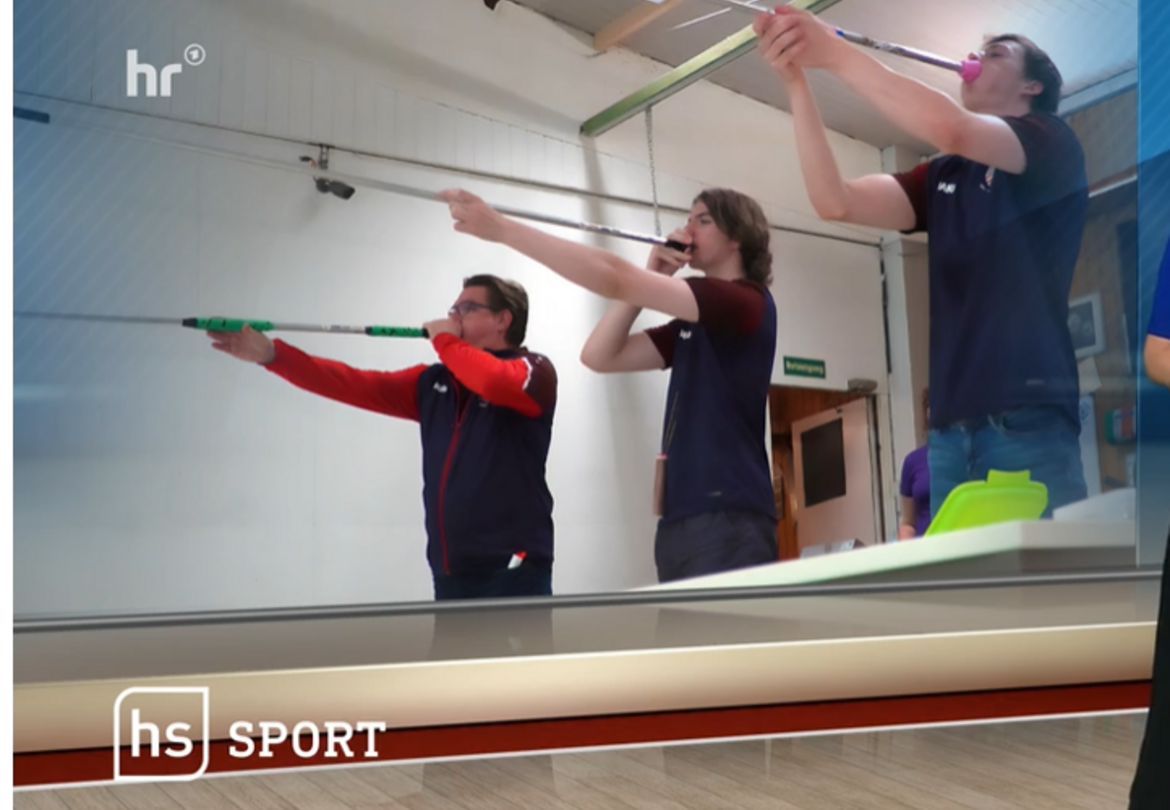 Blasrohrsport in der „Hessenschau Sport“ – Familie Buckler gibt Einblicke
