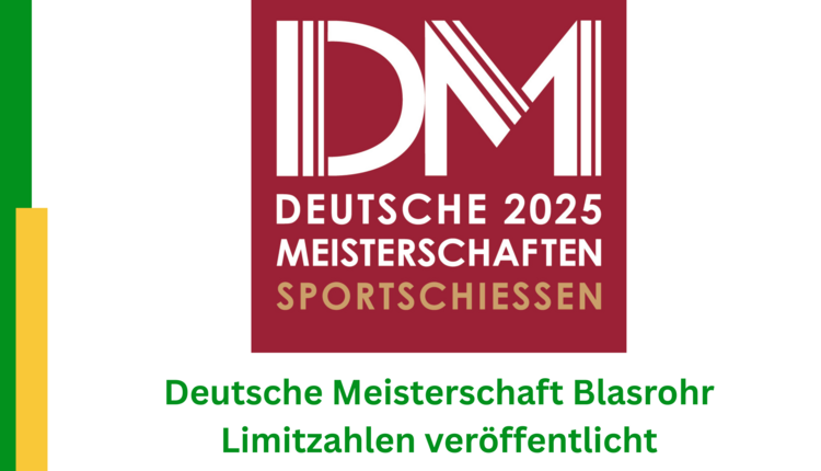 Limitzahlen DM Blasrohr veröffentlicht