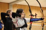 Ein Blick auf den Wettkampf bei Jahrgangsschießen und Schulvergleich Bogen in der Halle im Landesleistungszentrum des Hessischen Schützenverbandes in Frankfurt. (Foto: Hessische Schützenjugend)