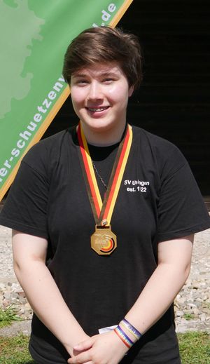 Ann-Kathrin Bahrmann gewann bei en Luftpistolen-Juniorinnen Gold.