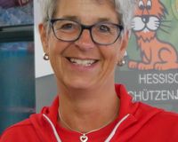 Tanja Frank, die Präsidentin des Hessischen Schützenverbandes, auf den Deutschen Meisterschaften Sportschießen 2024 in Garching-Hochbrück. (Foto: Lutz Berger)