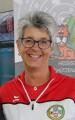 Tanja Frank, die Präsidentin des Hessischen Schützenverbandes, auf den Deutschen Meisterschaften Sportschießen 2024 in Garching-Hochbrück. (Foto: Lutz Berger)