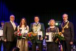 DSB-Vizepräsident Jugend Stefan Rinke,  Anna Haberhauer, Bundesschützenkönig Michael Piorr, Antje Müller-Schubert und DSB-Präsident Hans-Heinrich von Schönfels (von links). (Foto: Lutz Berger)