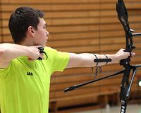 Der Eberstädter Tilll Hermann gewann die Goldmedaille in der Recurve-Jugendklasse. (Foto: Werner Wabnitz)