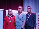 Die Medaillengewinner in der Seniorenklasse bei den Austria Open 2026: (von links) Katja Blos, Marco Schreieck und der Hesse Volker Appel. (Foto: privat)
